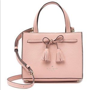 Kate Spade Hayes Quartz Pink Satchel Crossbody Bag NWT Small Pebble Leather CUTE